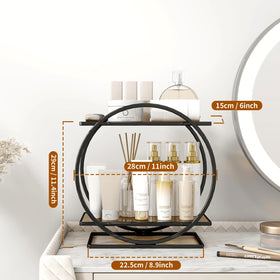 YIWANFW 2-tier vanity storage for cosmetics and skincare items