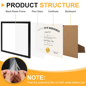 YixangDD certificate frame with wall and tabletop use and flip taps.