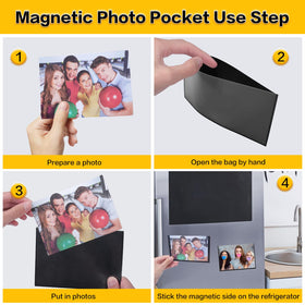 YixangDD frame with clear pocket protects photos