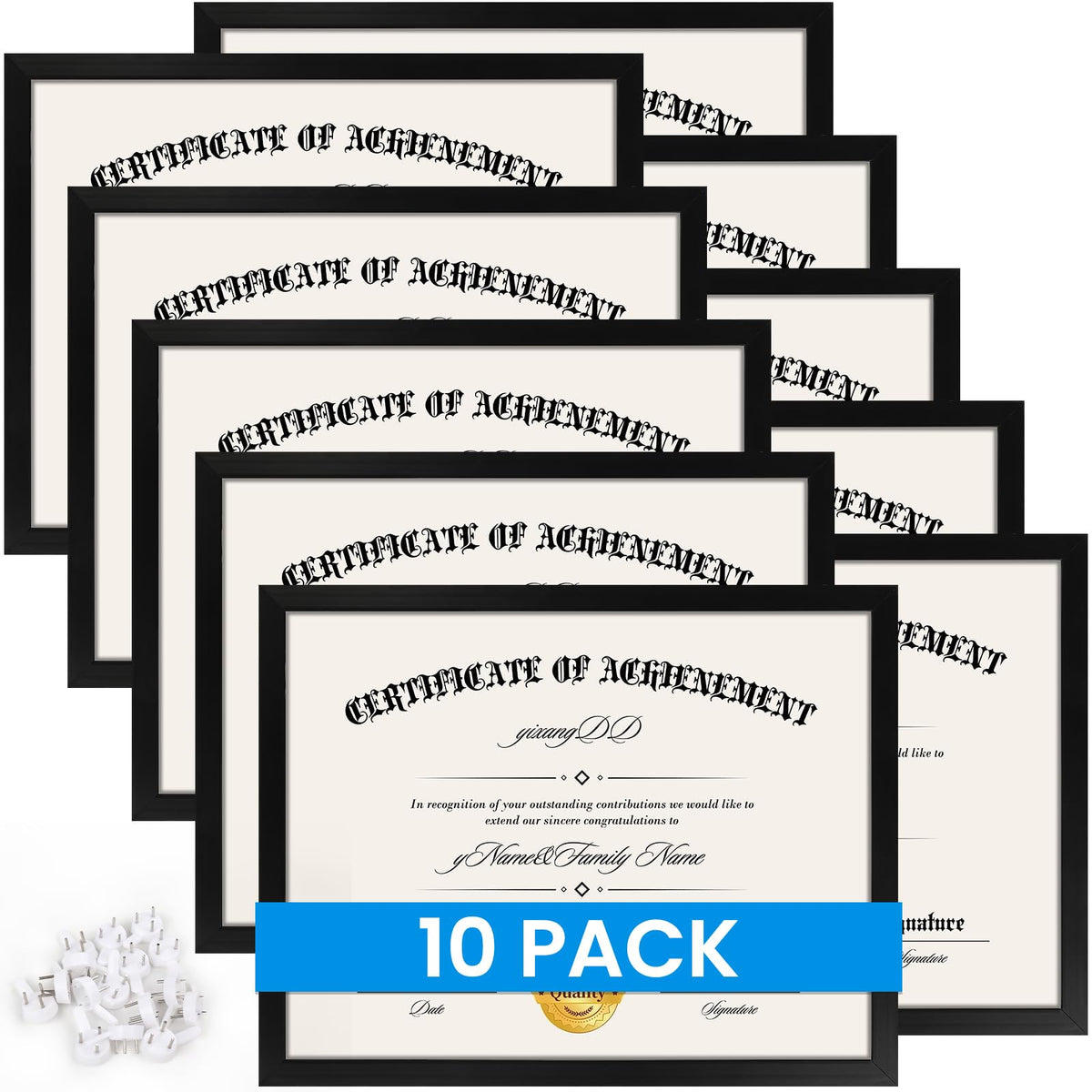 YixangDD diploma frame 8-5x11 with plexiglass front for clear display