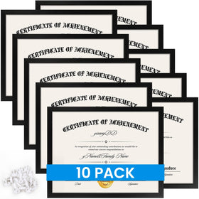 YixangDD diploma frame 8-5x11 with plexiglass front for clear display