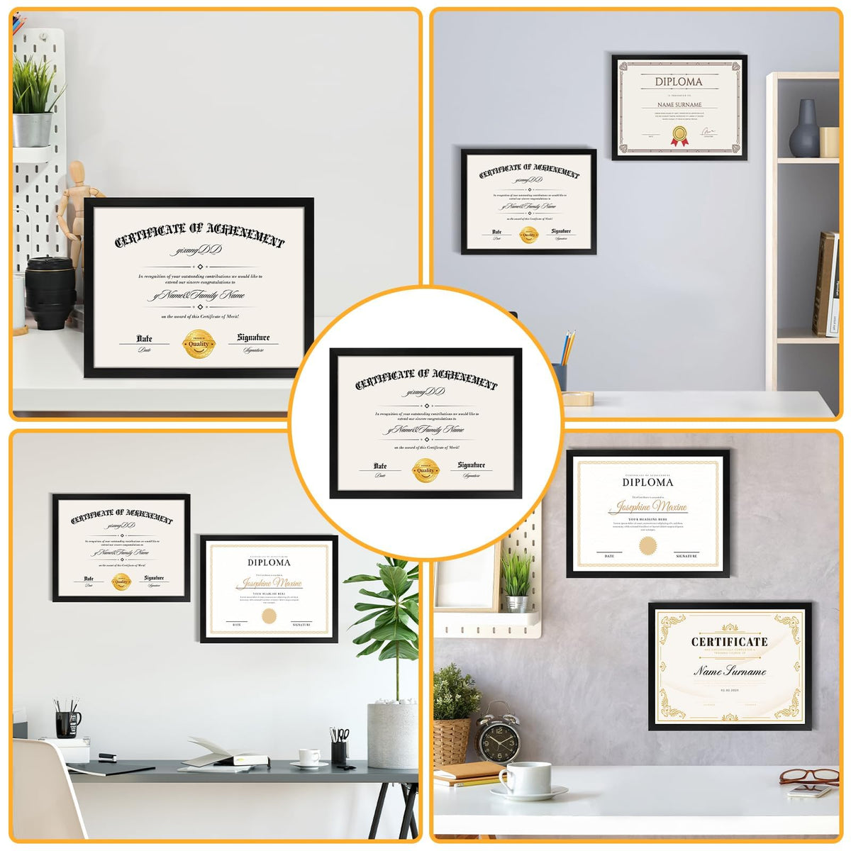 YixangDD gift-ready diploma frame complements any décor.