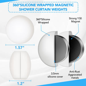 YixangDD heavy-duty magnetic curtain weight with noise-reducing rubber shell.