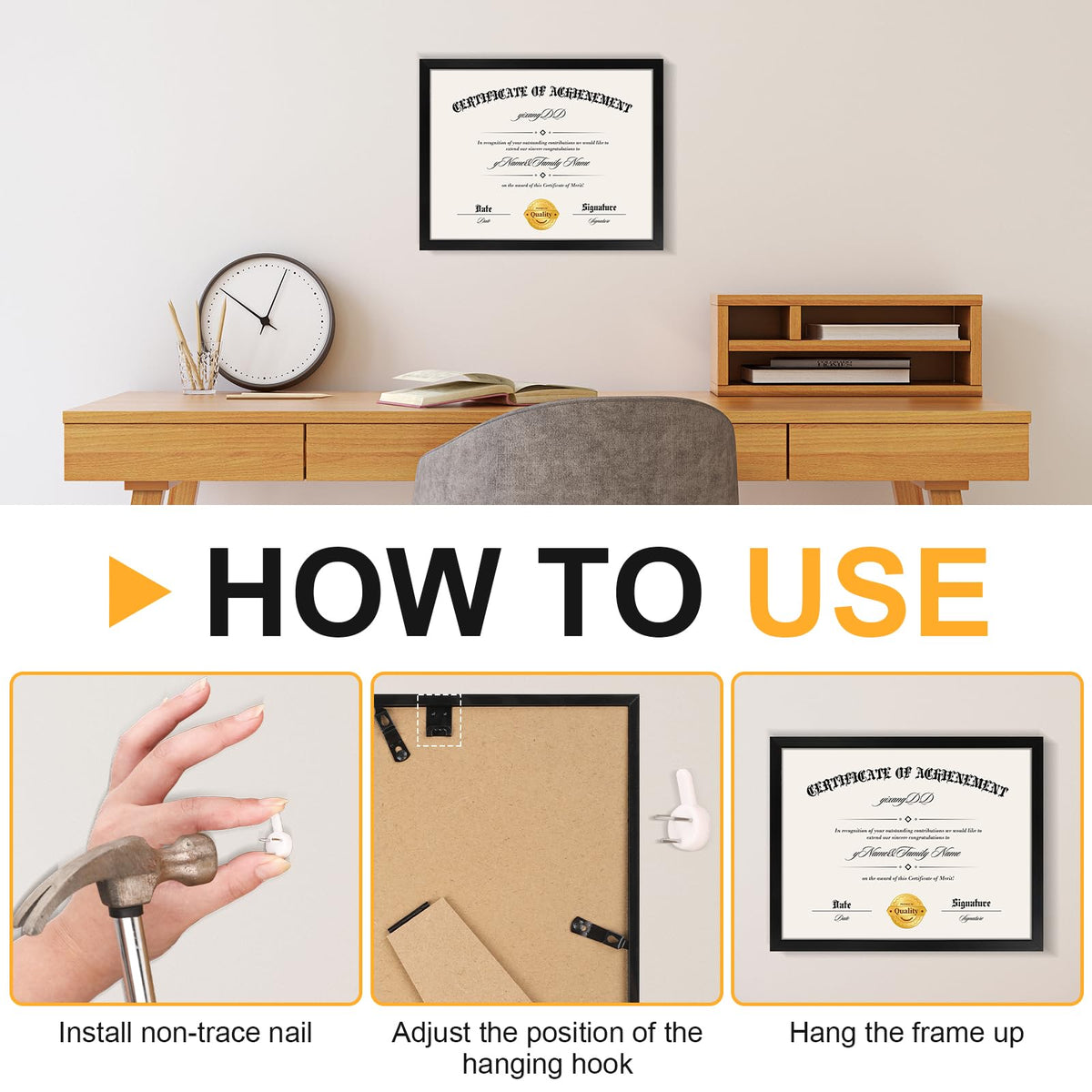 YixangDD multi-use frame ideal for certificates, diplomas, photos