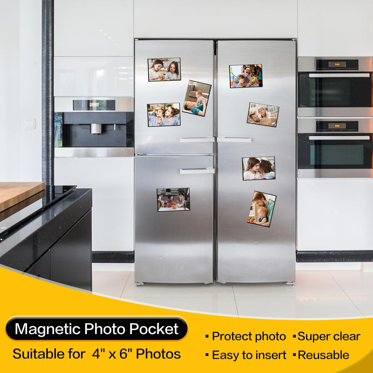 YixangDD office and school use magnetic frames for quick photo swaps.