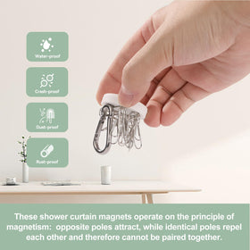 YixangDD rubber-protected magnets resist rust and curtain damage