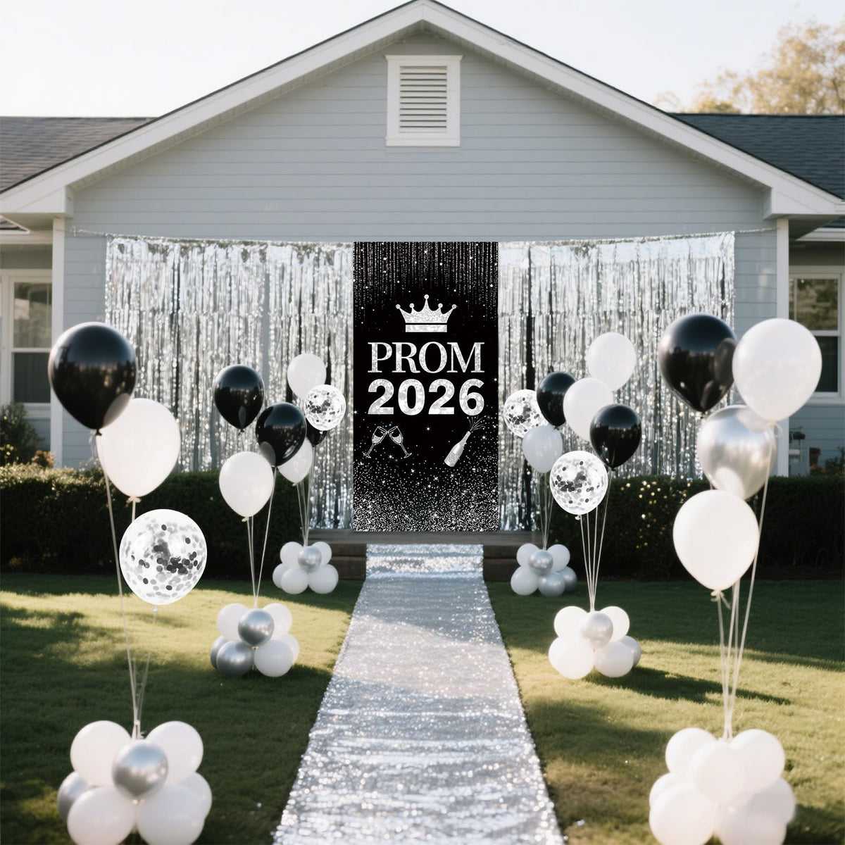 YIXAXKAO Prom 2026 door banner detail showcases bold Prom styling.