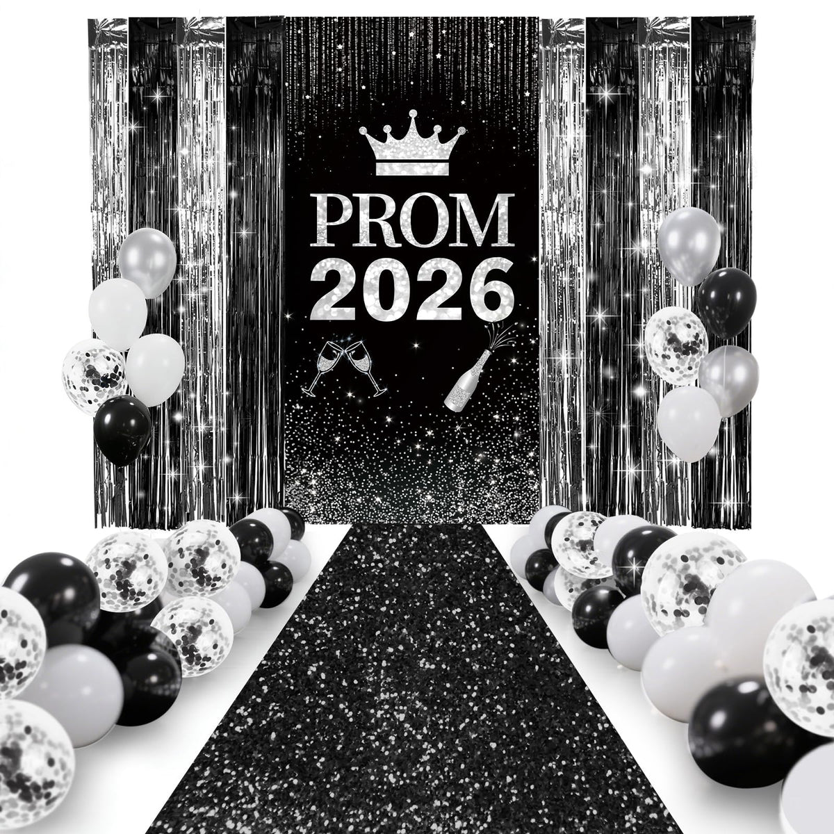 YIXAXKAO Prom 2026 glitter runway rug adds entry sparkle for photos