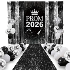 YIXAXKAO Prom 2026 glitter runway rug adds entry sparkle for photos