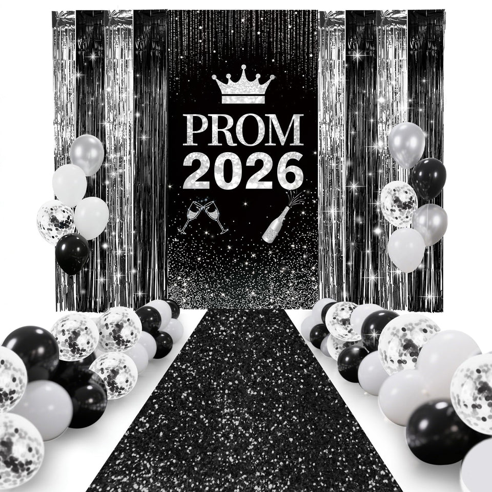 YIXAXKAO Prom 2026 glitter runway rug adds entry sparkle for photos