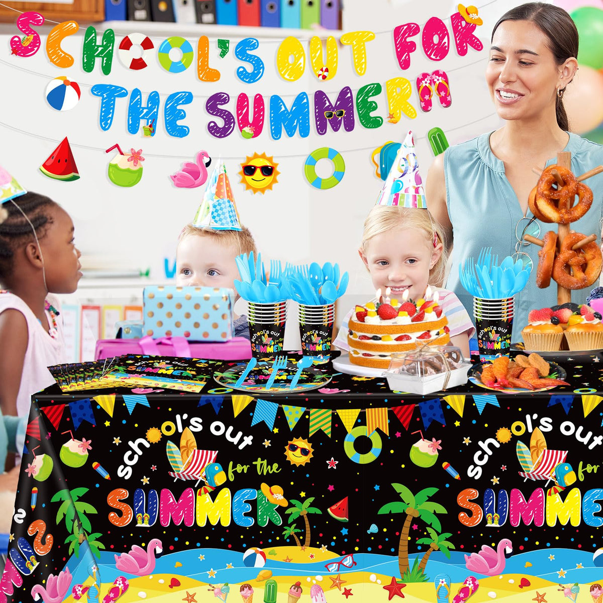 Yiyiring school-out banner with rope adds instant celebratory ambiance