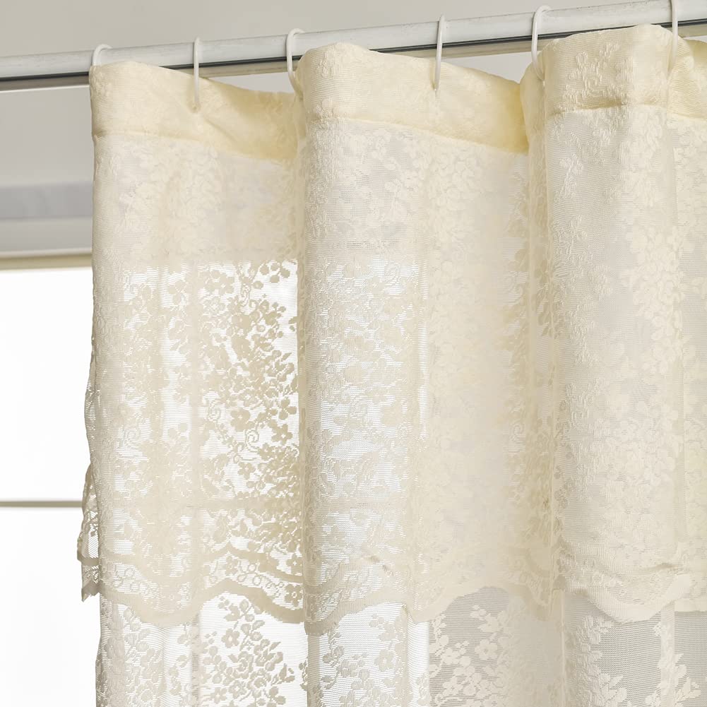 YJ YANJUN knitted floret lace detail adds vintage bathroom charm.