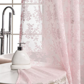 Scalloped lace edge bottom of YJ YANJUN curtain for elegant finish
