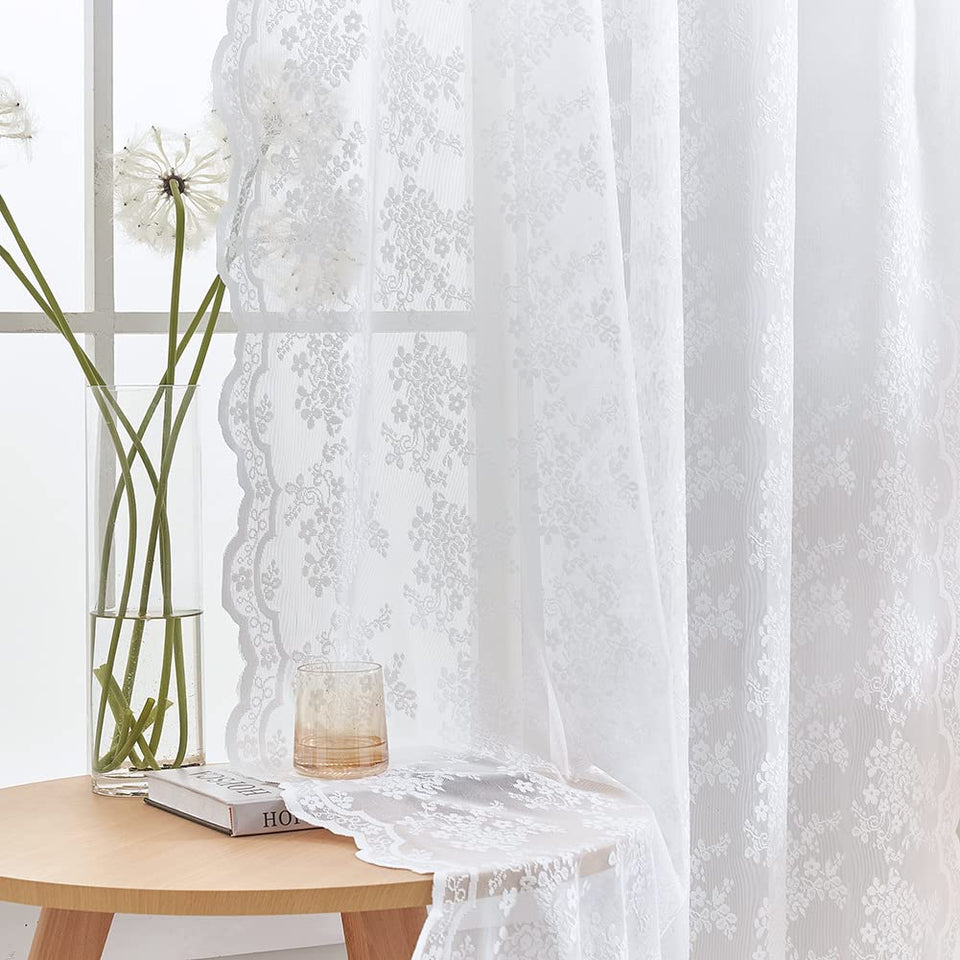YJ YANJUN vintage lace curtains diffuse soft light for elegant living spaces