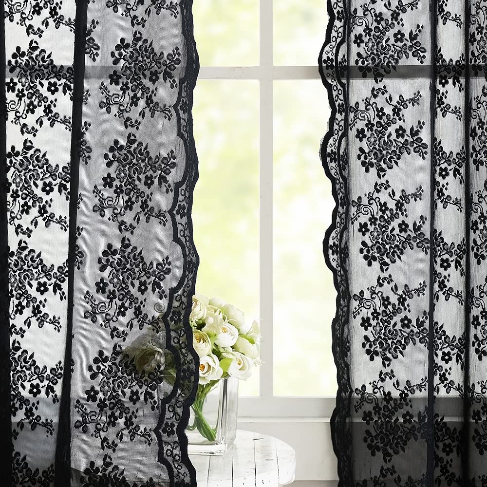 YJ YANJUN close-up of gothic floral lace pattern and texture
