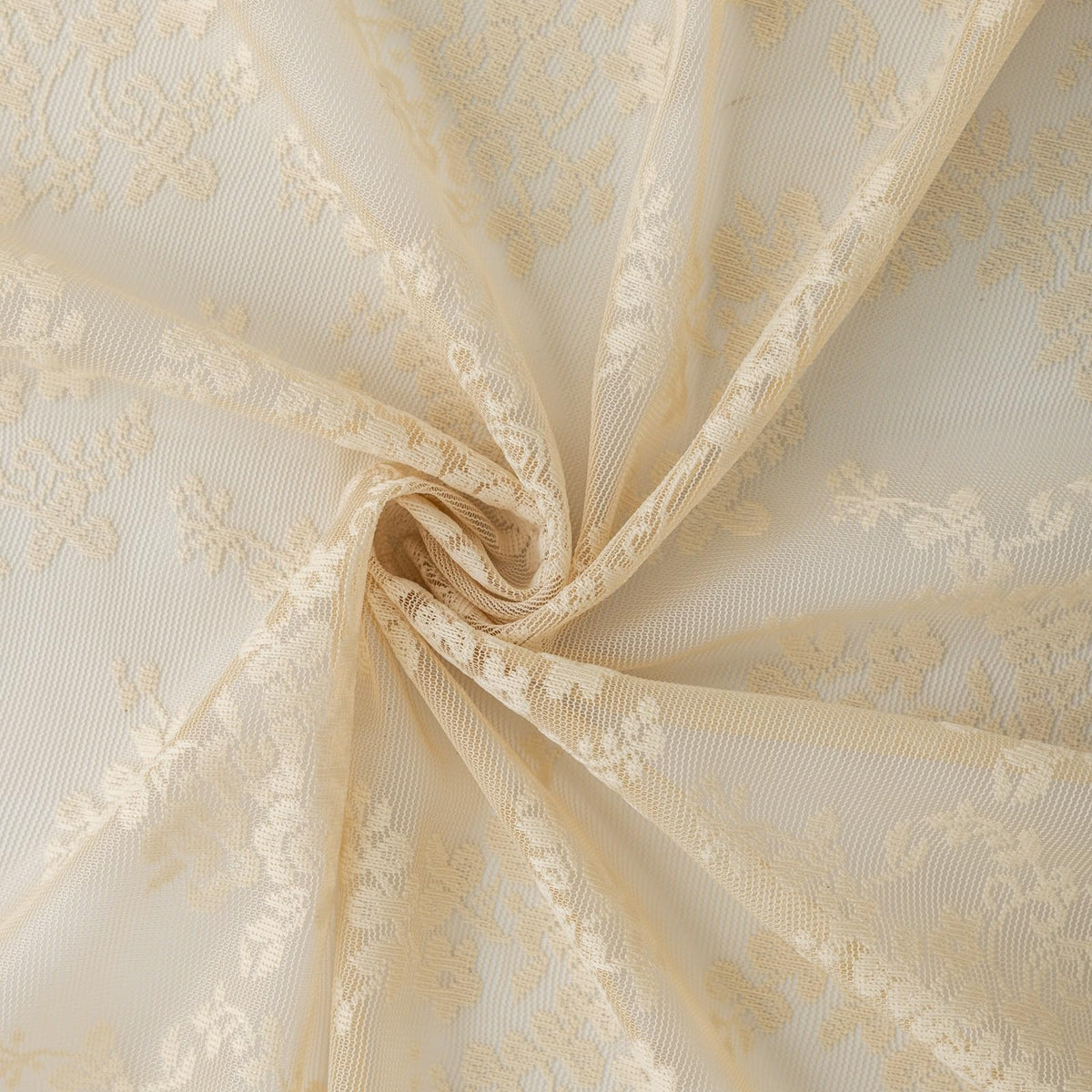 YJ YANJUN crochet drapes with scalloped edges add elegance