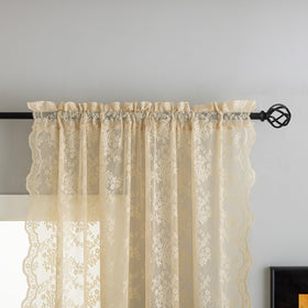 YJ YANJUN sheer lace curtain panel demonstrates light filtering
