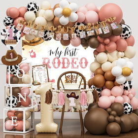YJDFWAUT My 1st Rodeo backdrop creates a festive Western scene for a first birthday