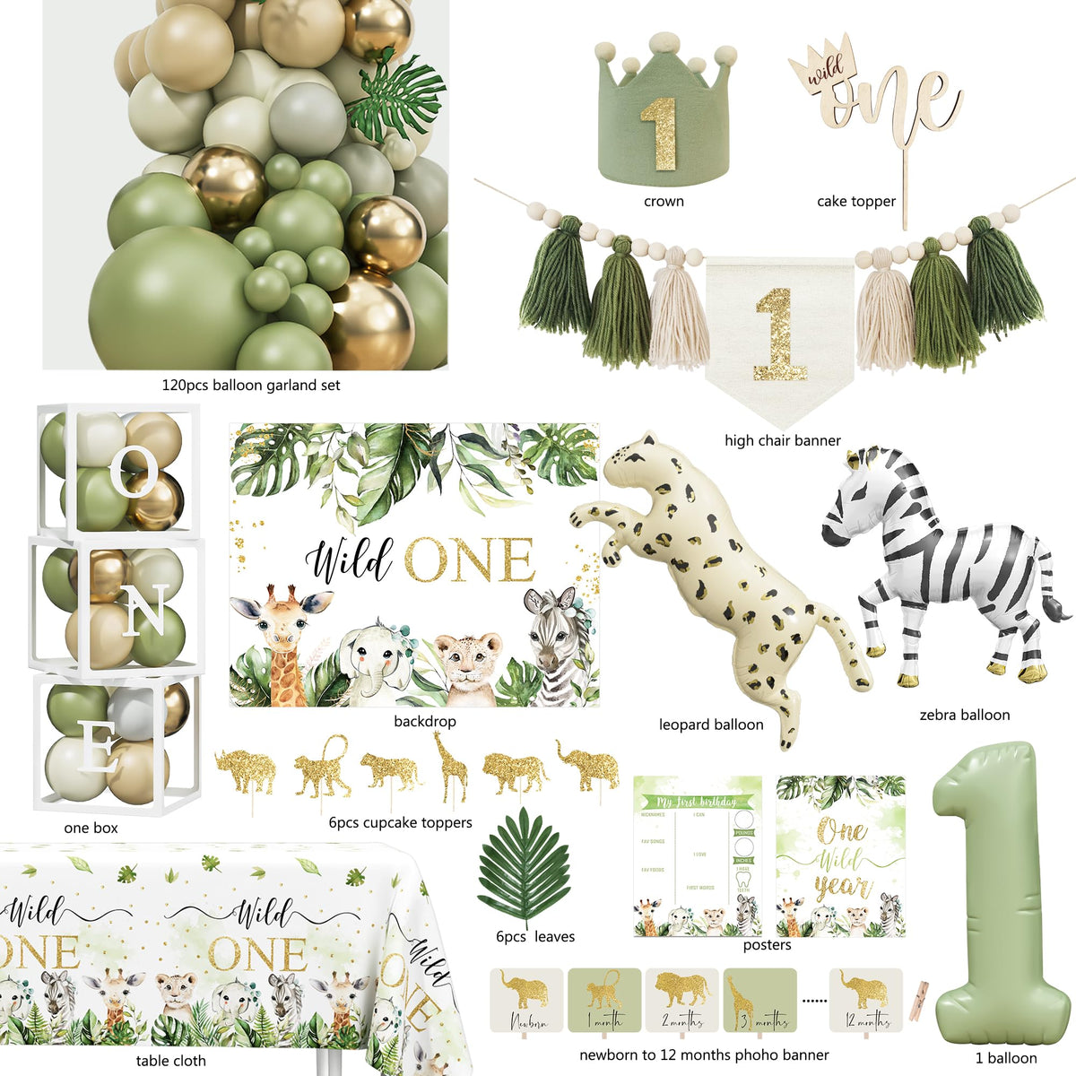 YJDFWAUT Wild One balloon box adds playful height to party décor