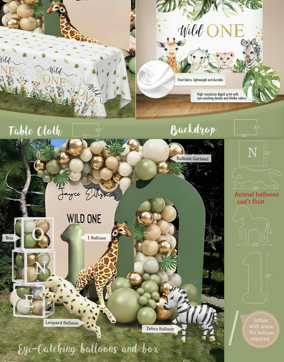 YJDFWAUT Wild One table cloth ties the theme into tables