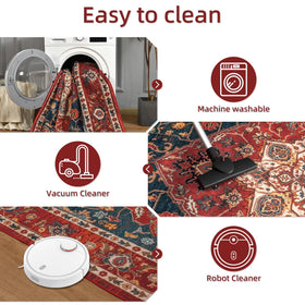 YJ.GWL 4x6 rug simplifies cleanup with machine washing.