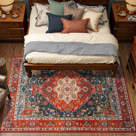 YJ.GWL soft pile rug offers plush underfoot feel on tile or wood floors.