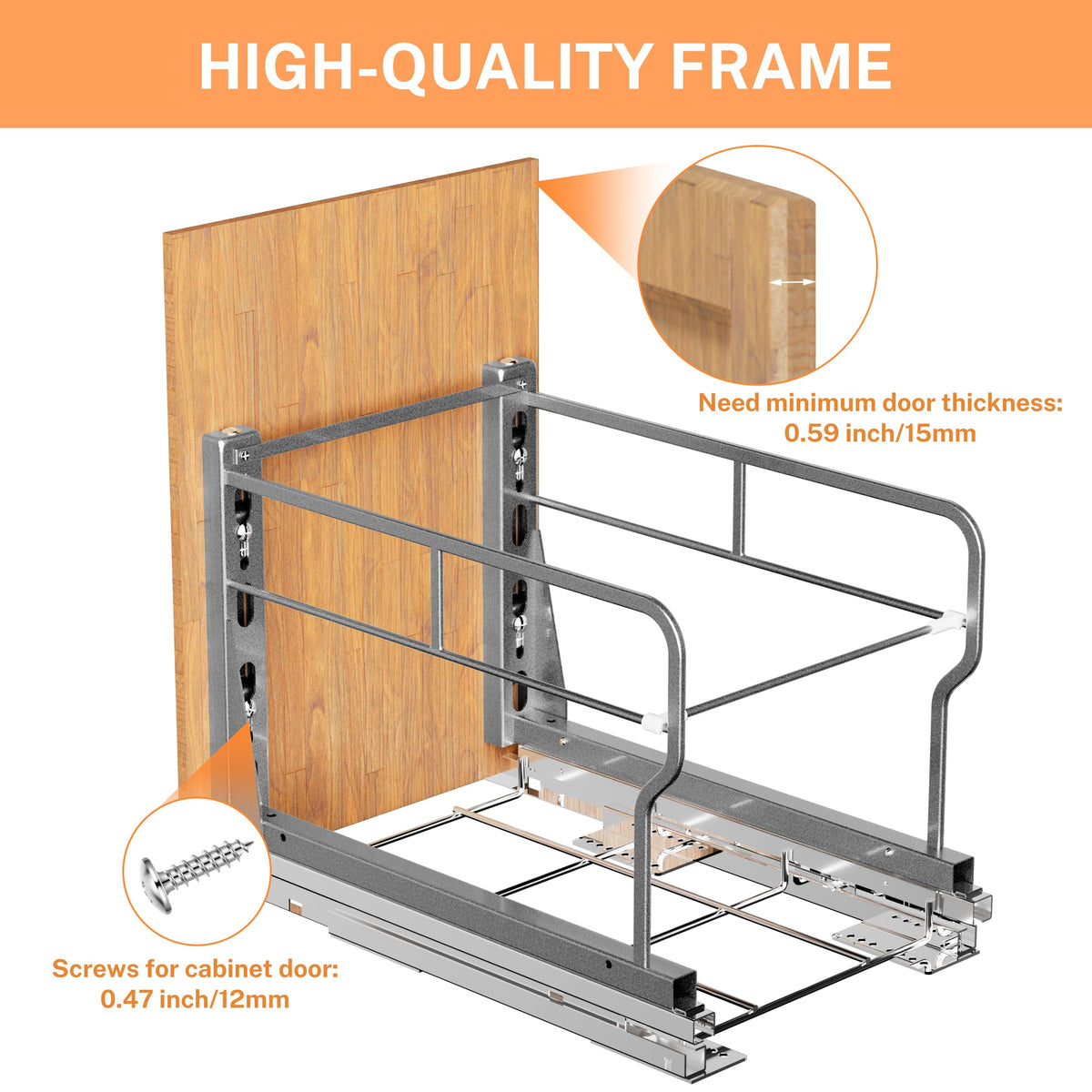 YJHome powder-coated steel body resists rust and cleans easily.
