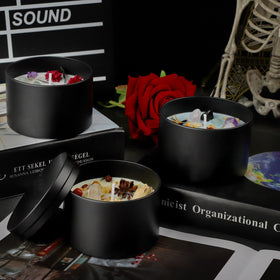 YJHSS 8oz matte black tin interior view