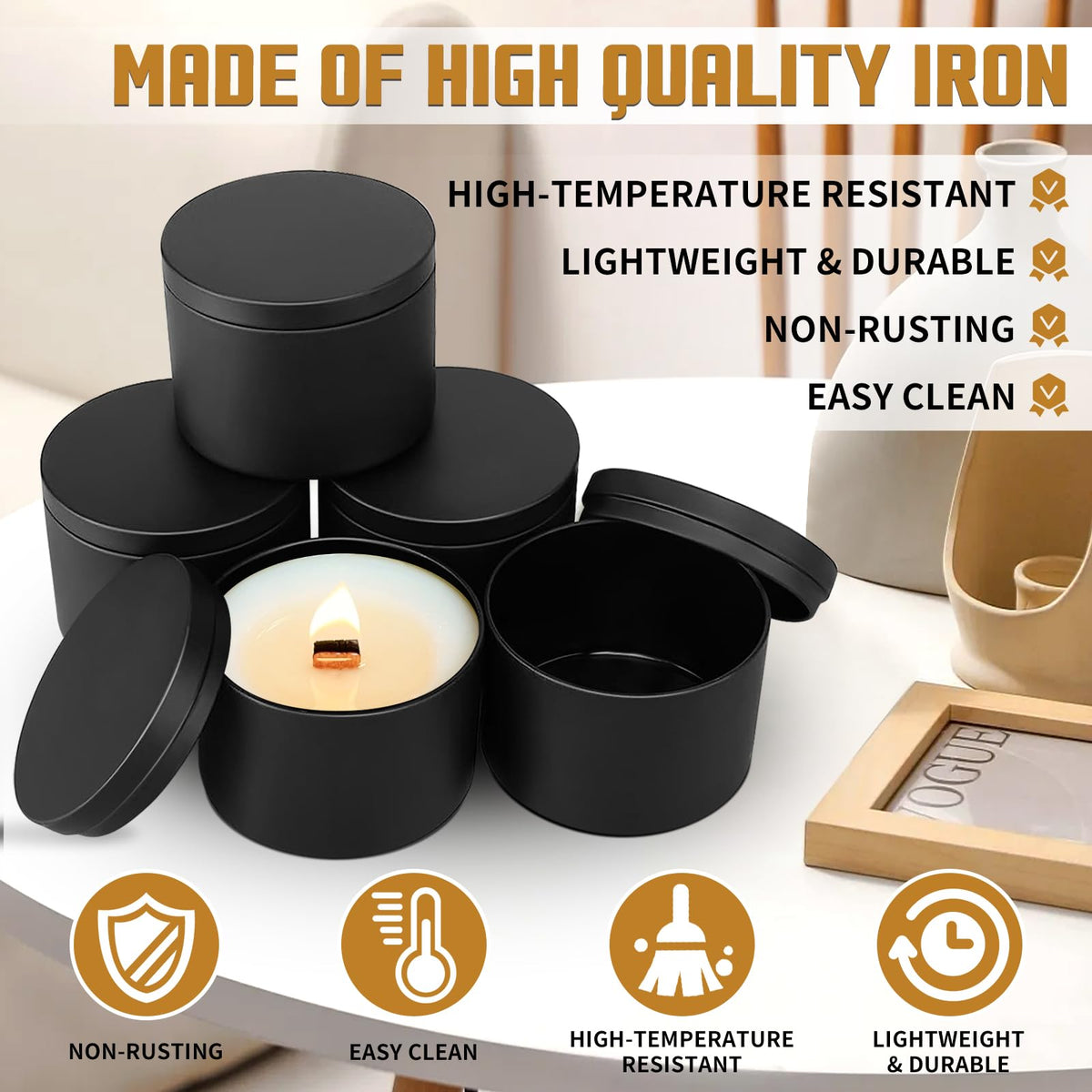 YJHSS range of sizes 4oz to 16oz in matte black