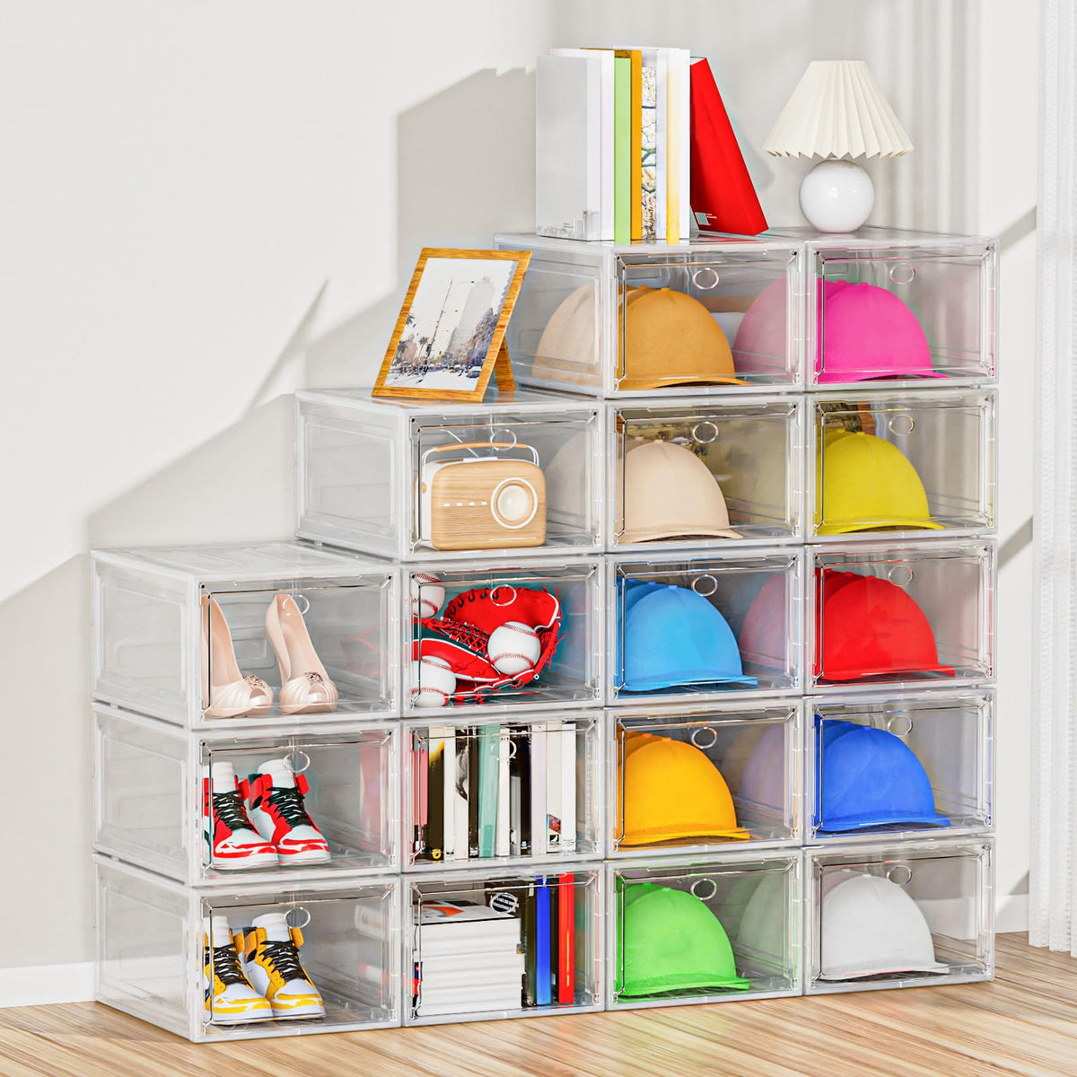 YKLSLH durable plastic hat case resists bumps and keeps shape