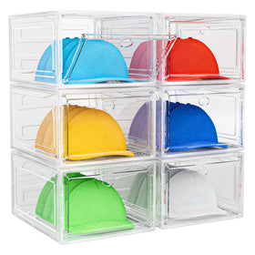 YKLSLH hat organizer box six-pack overview for tidy, accessible hats
