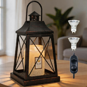 YKOEAROMA candle warmer lamp in a fully enclosed design for safe, kids-and-pet friendly use.