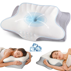 Ylekto cervical neck pillow cradle design supports natural spine alignment.