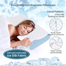 Ylekto cooling pillowcase removable cover provides breathable comfort