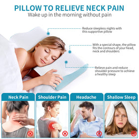 Ylekto memory foam pillow design minimizes ear pressure during rest