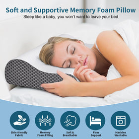 Ylekto memory foam core provides lasting comfort and shape.