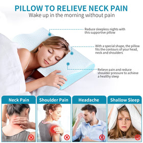 Ylekto memory foam pillow close-up with plush fabric for comfort