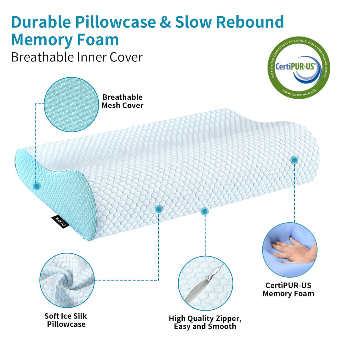 Ylekto pillow in a side-sleeping setup to align neck and spine