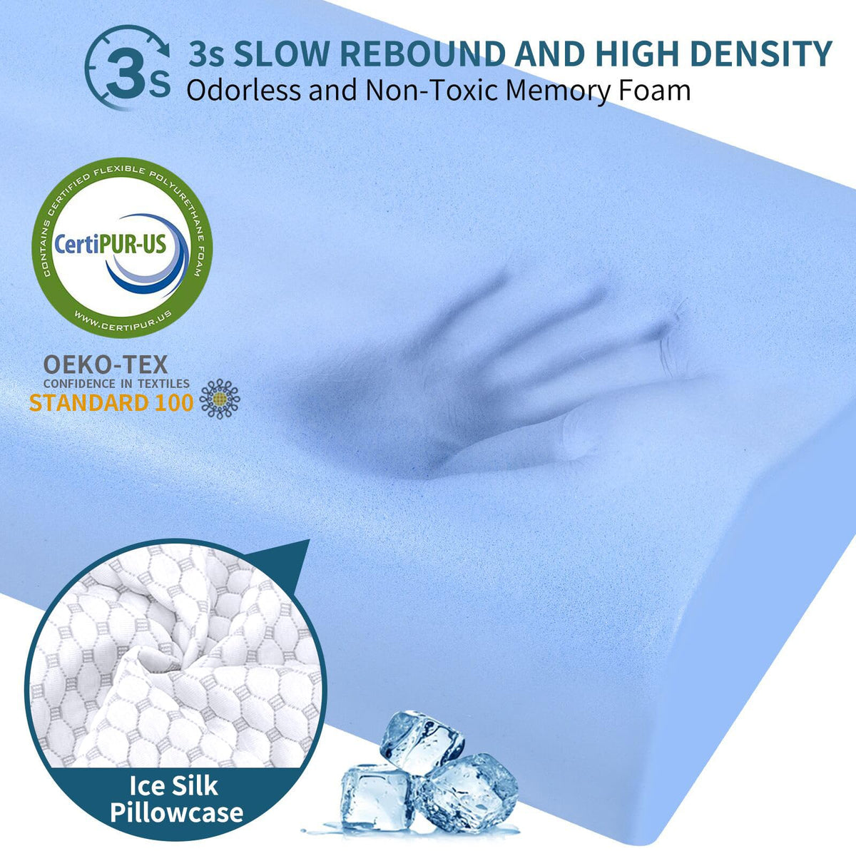 Ylekto orthopedic neck pillow supports neck and shoulders for alignment