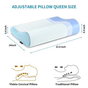 Removable breathable pillowcase on Ylekto pillow for cool nights