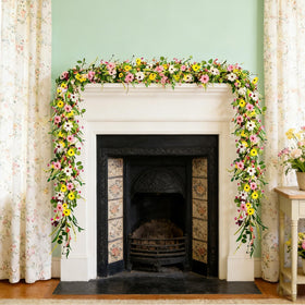 YLOLUL handmade floral garland offers durable, year-round decoration.