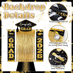 YLOLUL Gold fringe curtain panel adds shimmering entryway flair