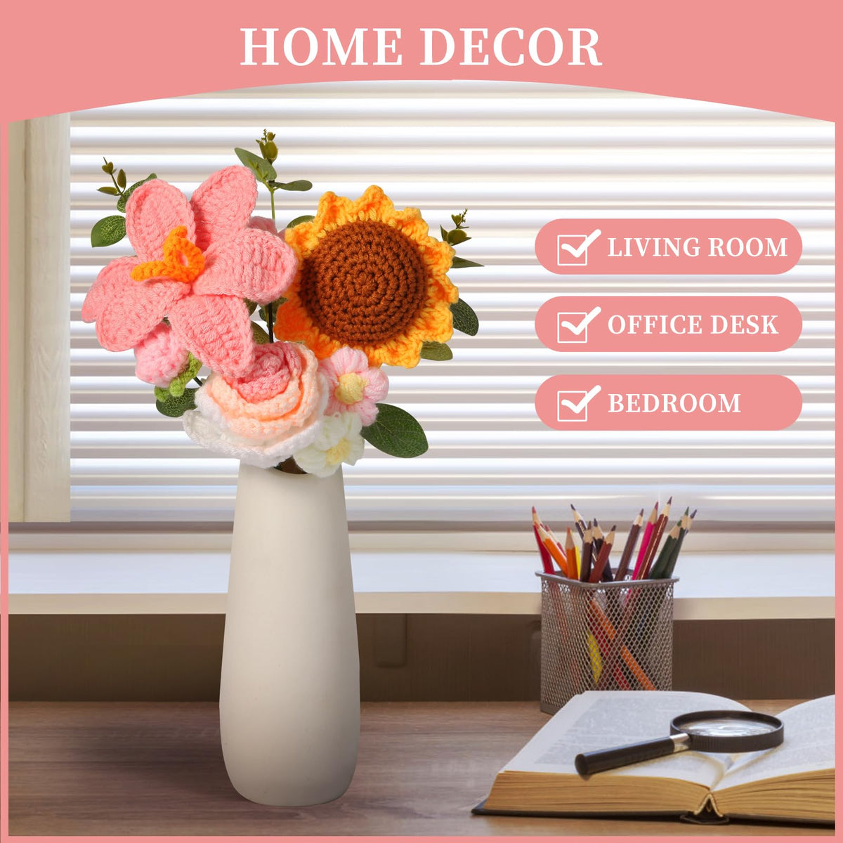 Ylwwccxf pink flower bouquet with bright texture for party decorations