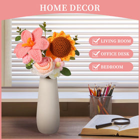 Ylwwccxf pink flower bouquet with bright texture for party decorations