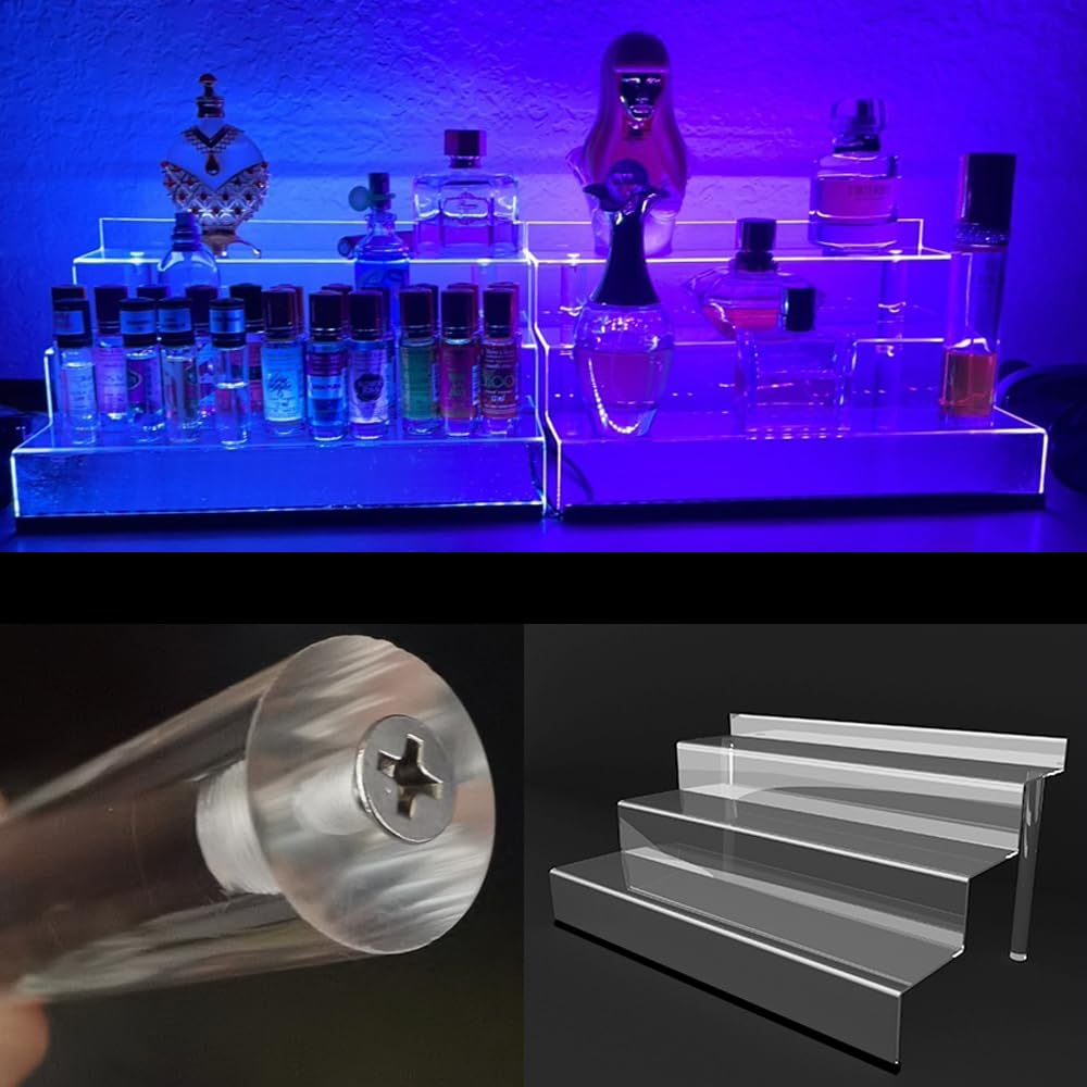 YMVV decor items stand out on a transparent shelf with customizable colors