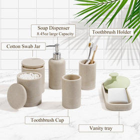 YMXYJM apothecary jar stores cotton balls stylishly.