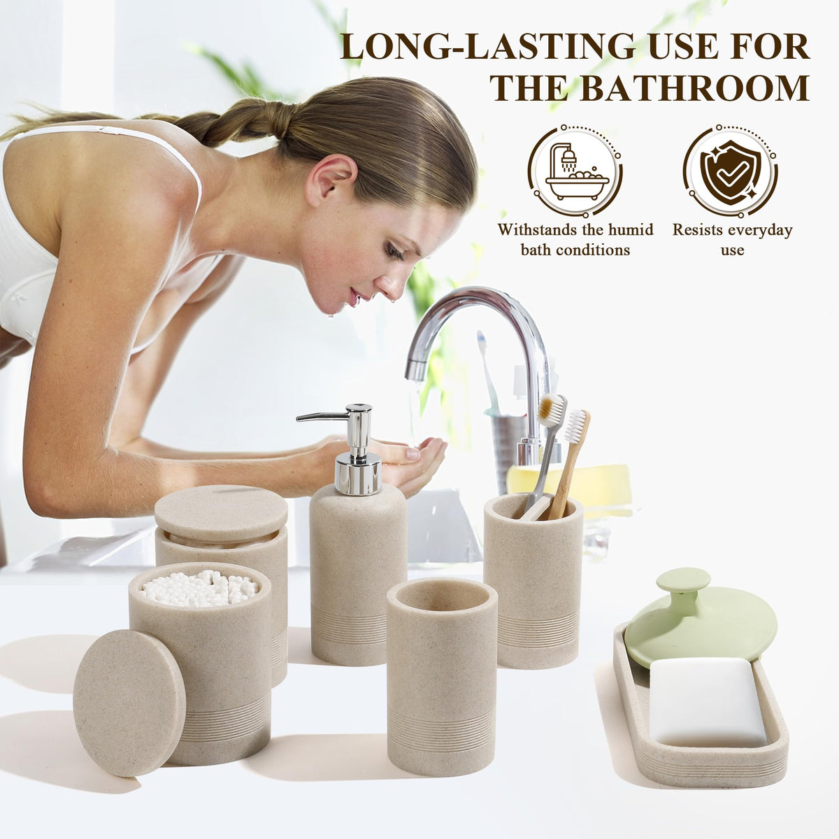 YMXYJM tumbler keeps toothpaste and brushes within easy reach.
