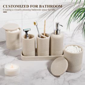 YMXYJM vanity tray displays bottles with a sleek, modern look.