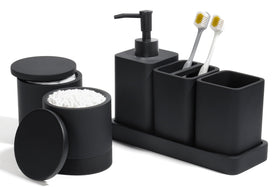 YMXYJM soap dispenser in matte black for clean, minimalist bathroom styling