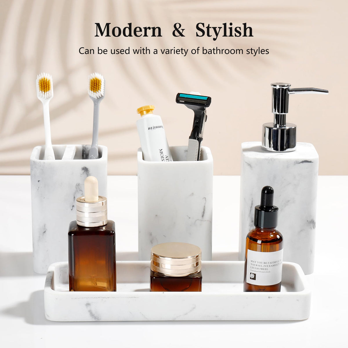 YMXYJM toothbrush holder keeps brushes organized by the sink